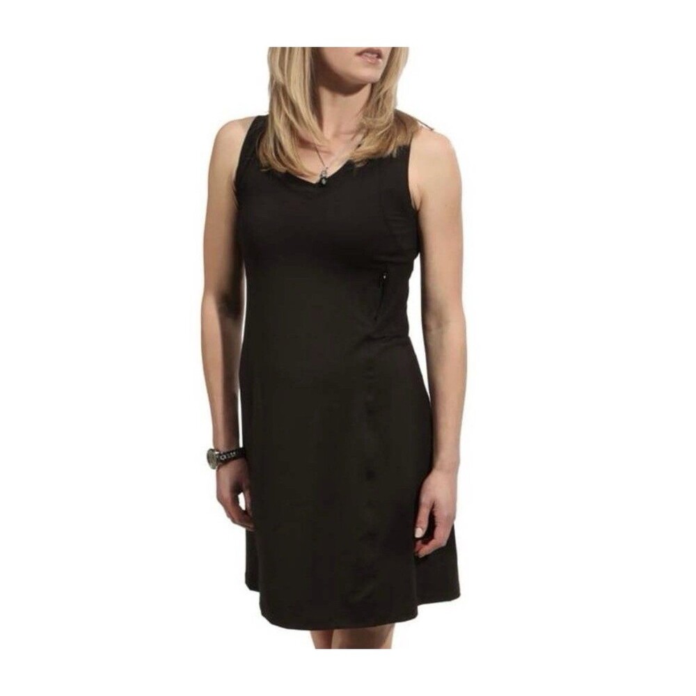ARC’TERYX Women's Black Sleeveless Soltera V-Neck Dress Size Large Casual Comfy